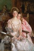 John Singer Sargent Mrs Fiske Warren (Gretchen Osgood) and Her Daughter Rachel (mk18) France oil painting reproduction